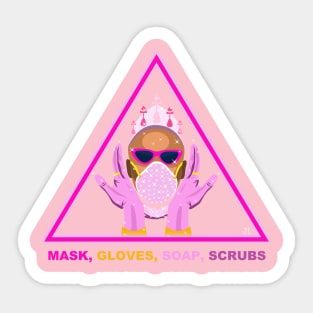 Masks, Gloves, Soap, Scrubs Sticker